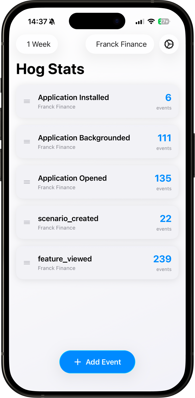 Hog Stats App Screenshot 1