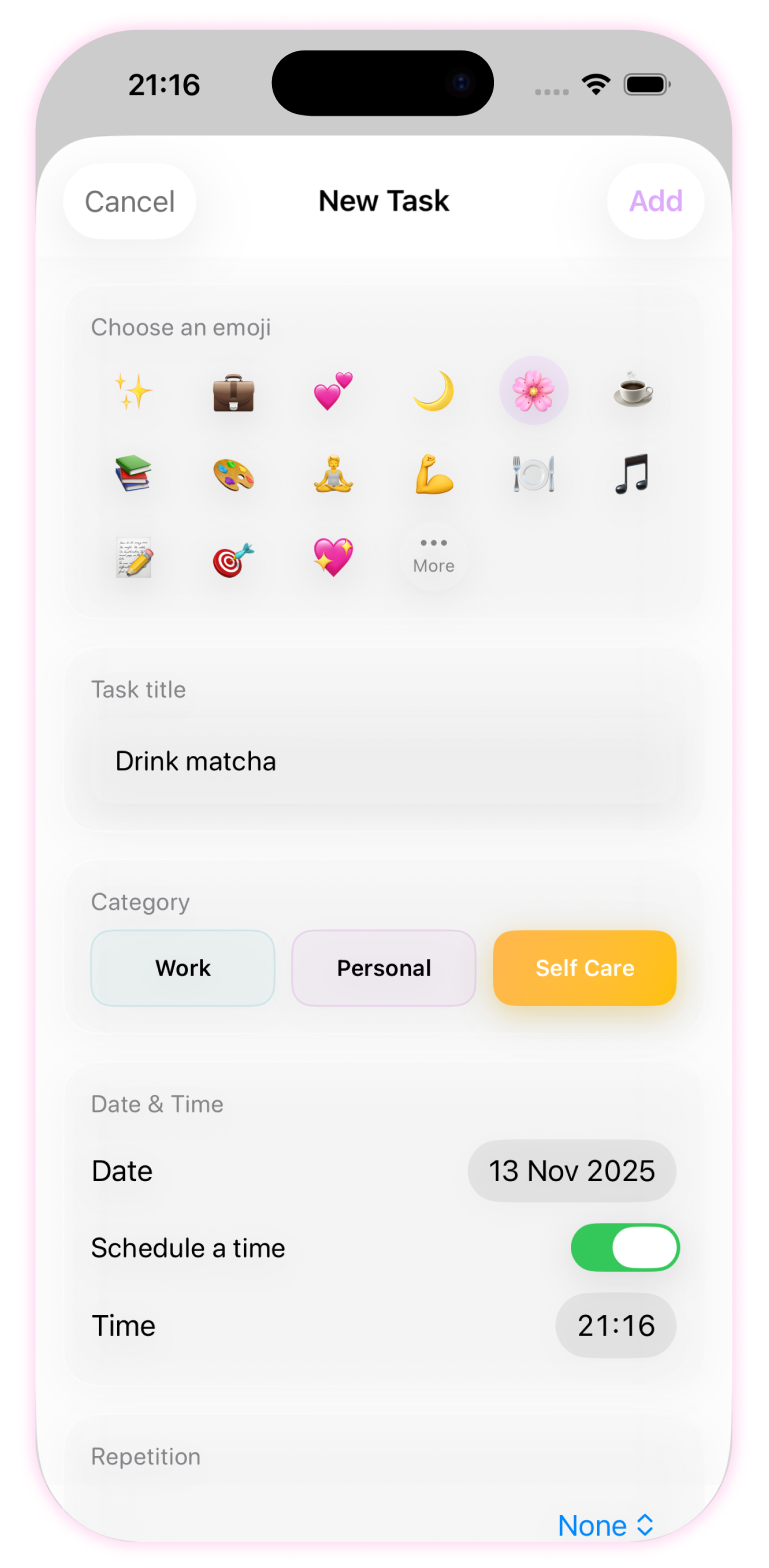 Pretty Day App Screenshot 2
